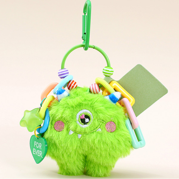 Porte-clés de monstre mignon en peluche, accessoires pour sac à dos, sangle de téléphone DIY cartoon